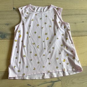 Chaser Pink Tank Top with Yellow Stars and Moons